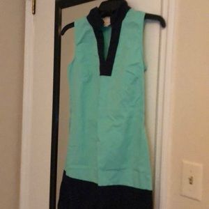 Size XS Dress . Mint green and navy